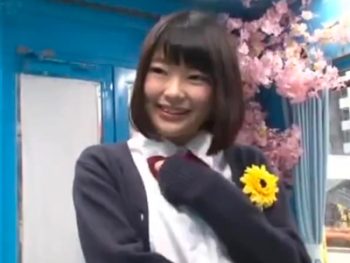 卒業帰りの清純JKをMM号にナンパで連れ込みパコ素人美少女ナンパの無料セックス動画