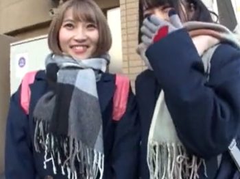 優柔不断なリアルJKをMM号へ連れ込み→新作リップと偽ってチンポリップを塗りたくる！素人女子校生ロリギャルナンパ3Pのアダルト動画