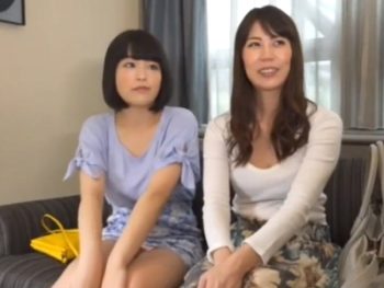 親子一緒にナンパ！実の娘の前で狂ったようにイクお母さん！巨乳素人美少女人妻中出しナンパ3Pのエロ動画