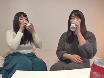 ほのぼの初レズ体験の直後、絶倫巨根にガン突きされるムチ子巨乳素人乱交のエロ動画