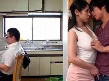美人ママと息子の禁断の近親相姦！息子の朝勃ちにムラムラして旦那の目を盗んでパコりまくり巨乳人妻近親相姦のアダルト動画