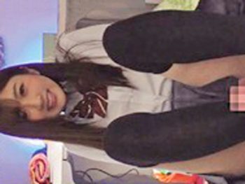 ニーハイ絶対領域のJKがM男を思いっきり淫語イカせ女子校生美少女痴女M男のエロ動画