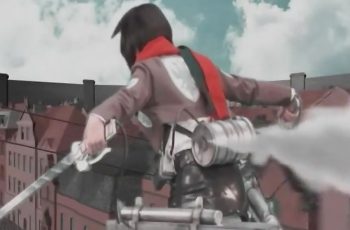 進撃の巨人のミカサを陵辱→女型巨人も出るよ！巨乳美少女コスプレの無料アダルト動画