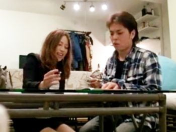 出張ペン習字のギャル系先生に絶対見せないと騙してハメ撮り巨乳お姉さんギャル顔射ハメ撮り彩乃みうのセックス動画