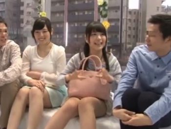 お金に釣られた素人カップル二組がMM号でスワッピング乱交開始ｗ素人美少女ナンパ乱交の無料エロ動画