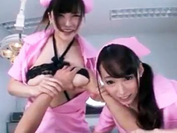 患者の性処理をする痴女ナースコンビ巨乳痴女看護婦中出しのエロ動画