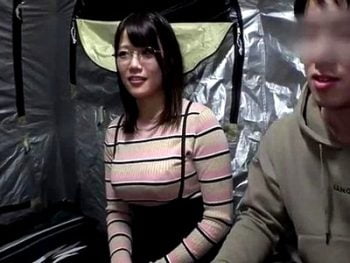 彼氏の持ちのメガネ女子大生をナンパ→彼がいるのに男優チンポで気持ちよくなってガチ絶頂巨乳素...