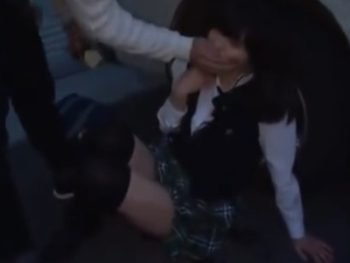 かわいいJKを捕捉→即痴漢からのレイプまでキメるクズ男素人女子校生美少女顔射レイプ痴漢のエロ動画