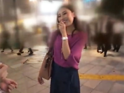 インタビューと称して渋谷美女ゲット！ホテル連れ込んで言葉巧みに生ハメ展開へｗ素人美少女顔射...