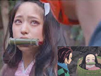 旭日旗ピアスで話題になった大人気JAPANアニメ鬼滅の刃をAV化美少女コスプレ近親相姦のエロ動画