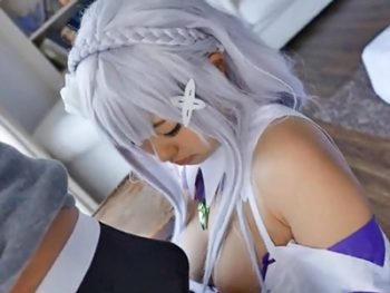 リゼロのエミリアなコスプレイヤーとオフパコハメ撮りセックスｗ美少女コスプレ顔射ハメ撮りの無料アダルト動画