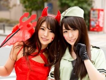 ハロウィンナンパ！ガチでかわいい子だけに絞って中出し乱交！素人コスプレ中出しハメ撮りナンパ...