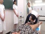 男性入院患者の性欲処理をするために新任ナースに実戦練習させる病院！美少女お姉さん痴女看護婦顔射のアダルト動画