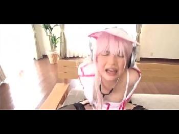 アニコスのパイパン美少女がヨダレ垂らしながらアナル中出しで白目イキ！ロリコスプレ顔射のアダルト動画