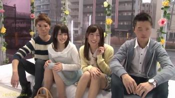 【素人カップル】大学生がお互いのパートナーに見られながら中出し交尾！！美少女乱交のアダルト動画