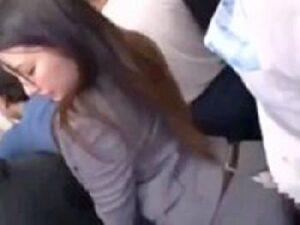 スーツのお股がさけて痴漢に生ハメぶっかけ臭くなるOL！巨乳お姉さんのアダルト動画