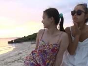 海の中でも車の中でもペニスを追い続けて性交する変態巨乳ギャル！お姉さんのエロ動画